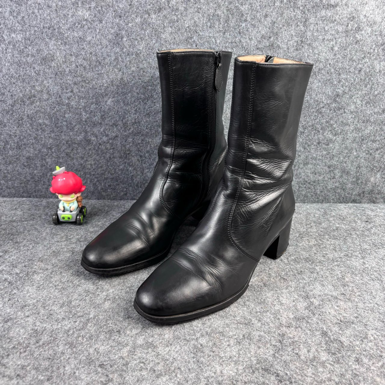 99新 Hermes/爱马仕 纯黑小羊皮短靴 36码 公价12500 ylp500