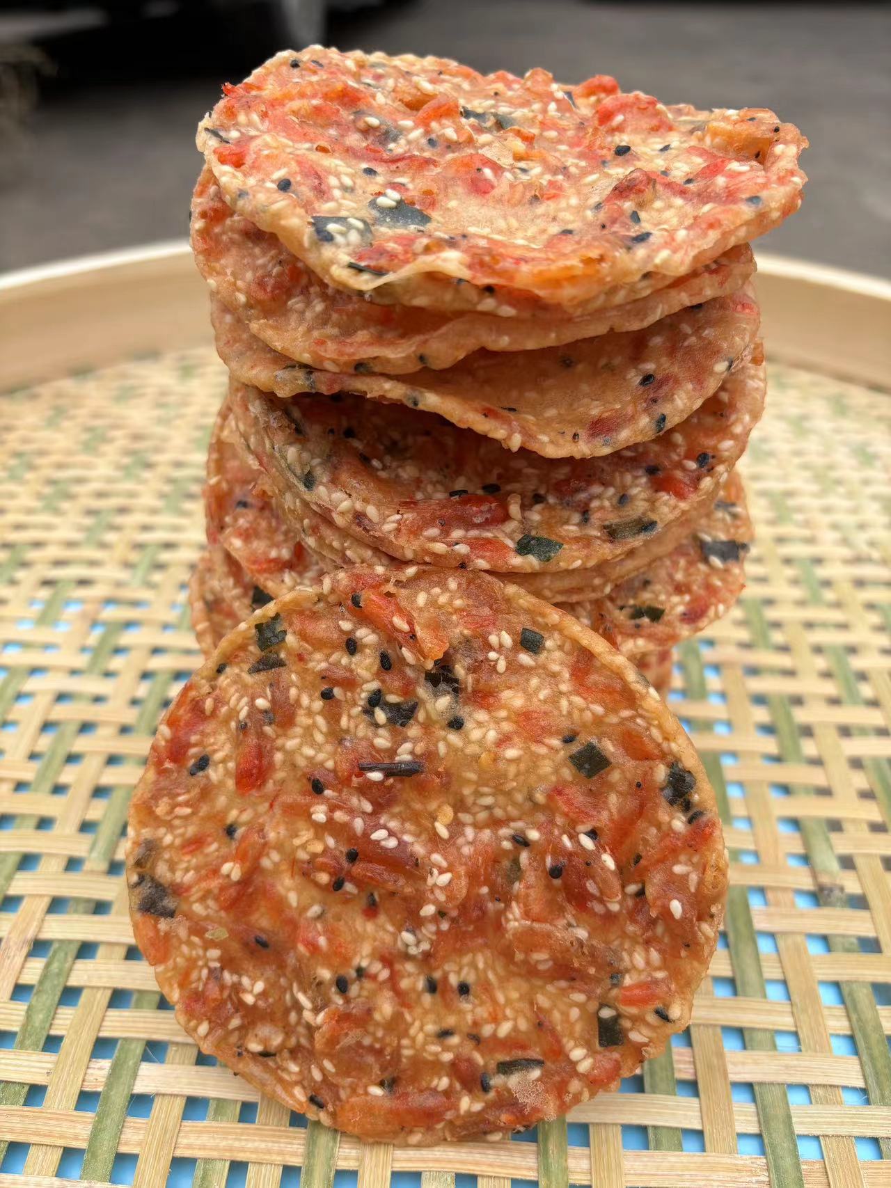 新品江西赣州特产月亮巴 油炸锅巴 花生巴 月亮巴（虾米口味）400克