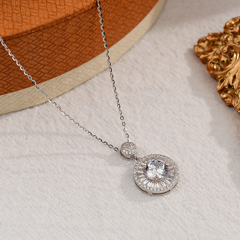 坠链均925银合成锆石 【葛珊珊专属】KKV 摩天轮银项链-YS40723