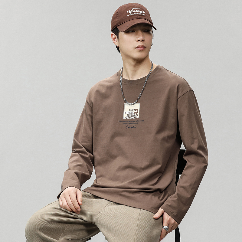 2025秋季新款男女同款休闲圆领重磅T恤8072