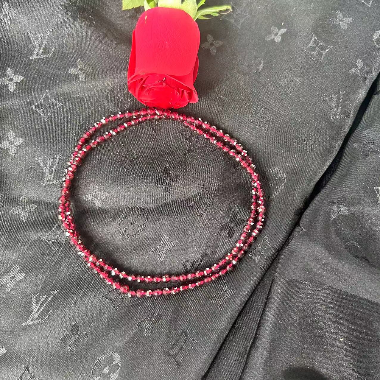 【玉合缘优选】石榴石项链大气时尚(多样性 拍一发一)-8111