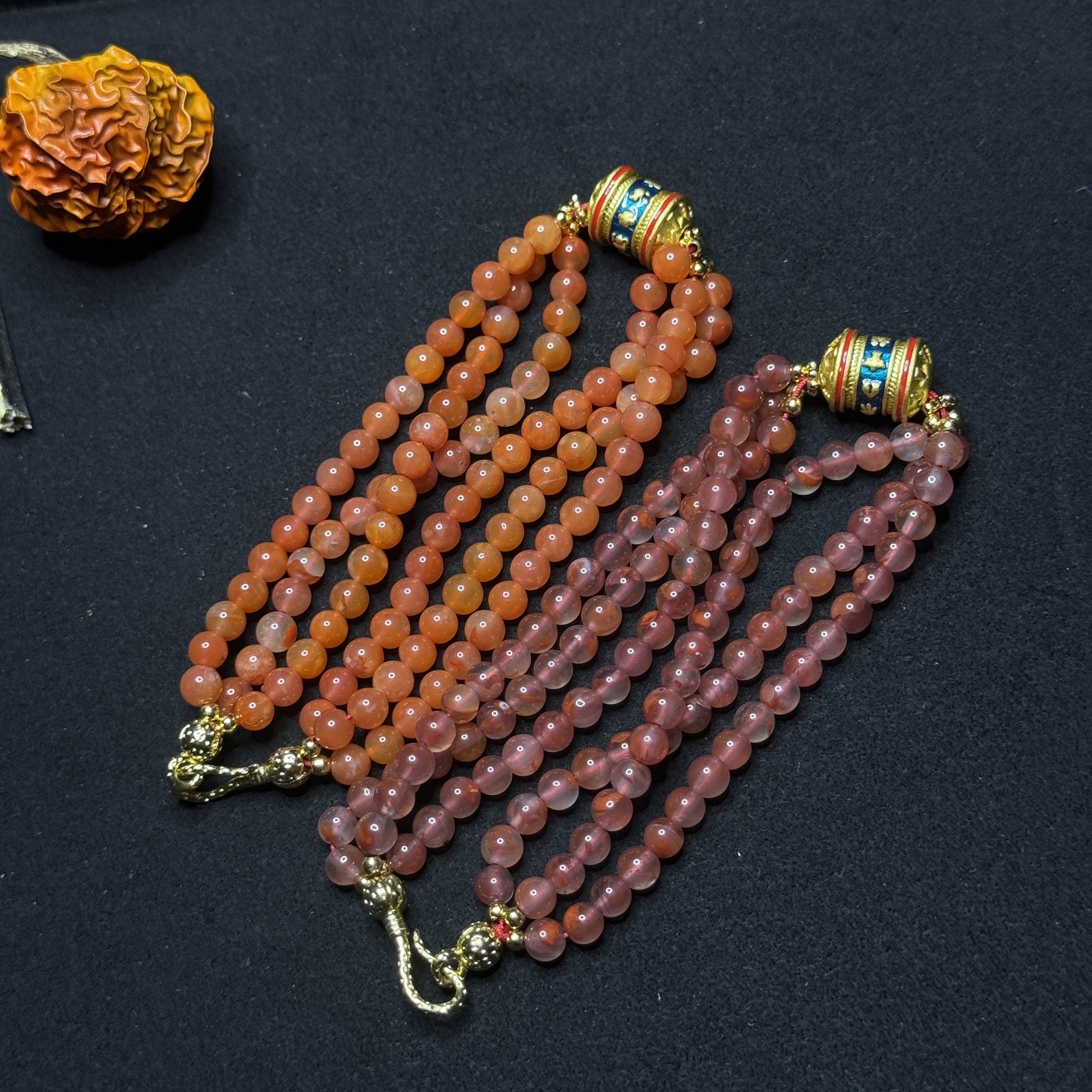 【玉合缘】天然正品南红玛瑙多圈颈式链手链-多样性发一 4016