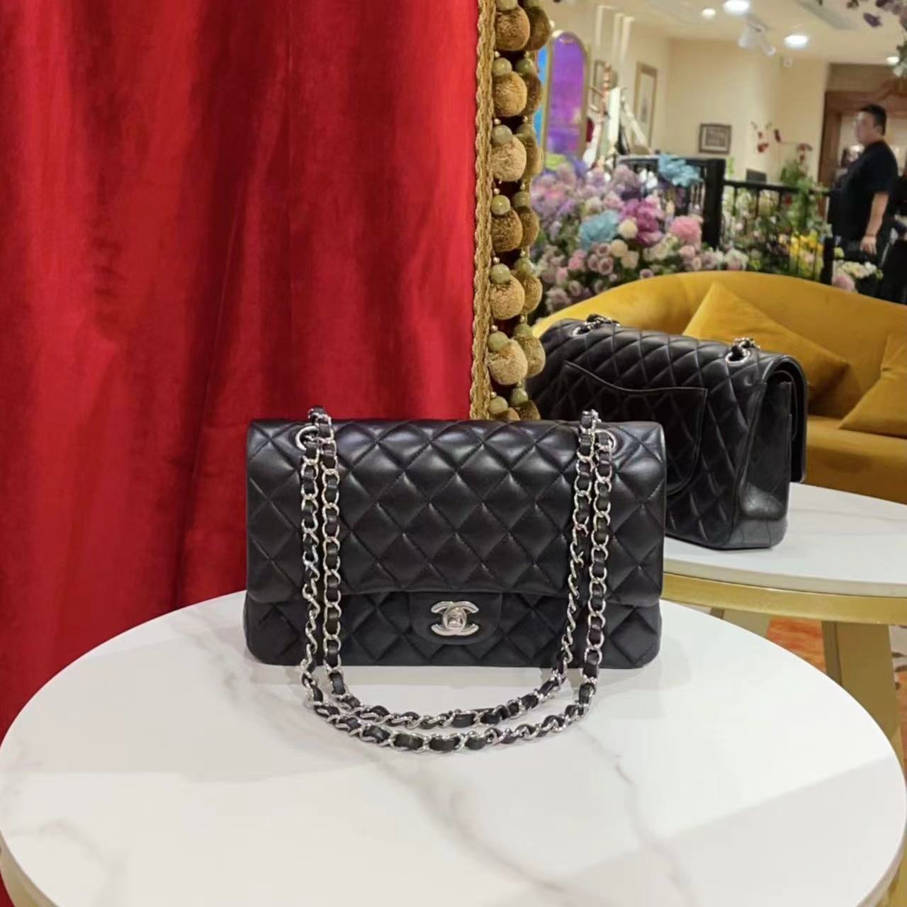95新 Chanel/香奈儿 GGS 萌萌丨CF中号黑银27开/57345644