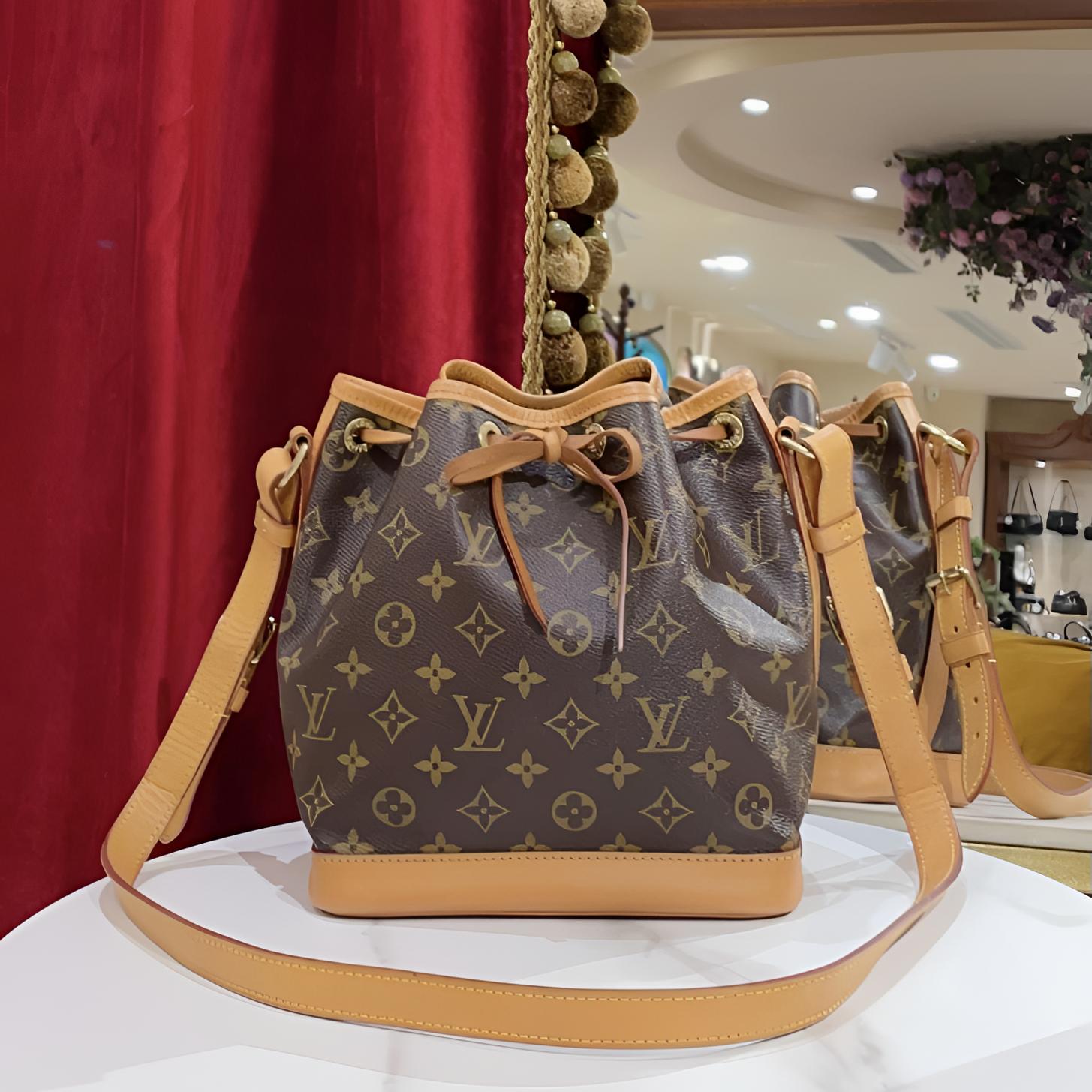 95新 LV GGS萌萌丨noe bb 水桶包老花金扣/70452975