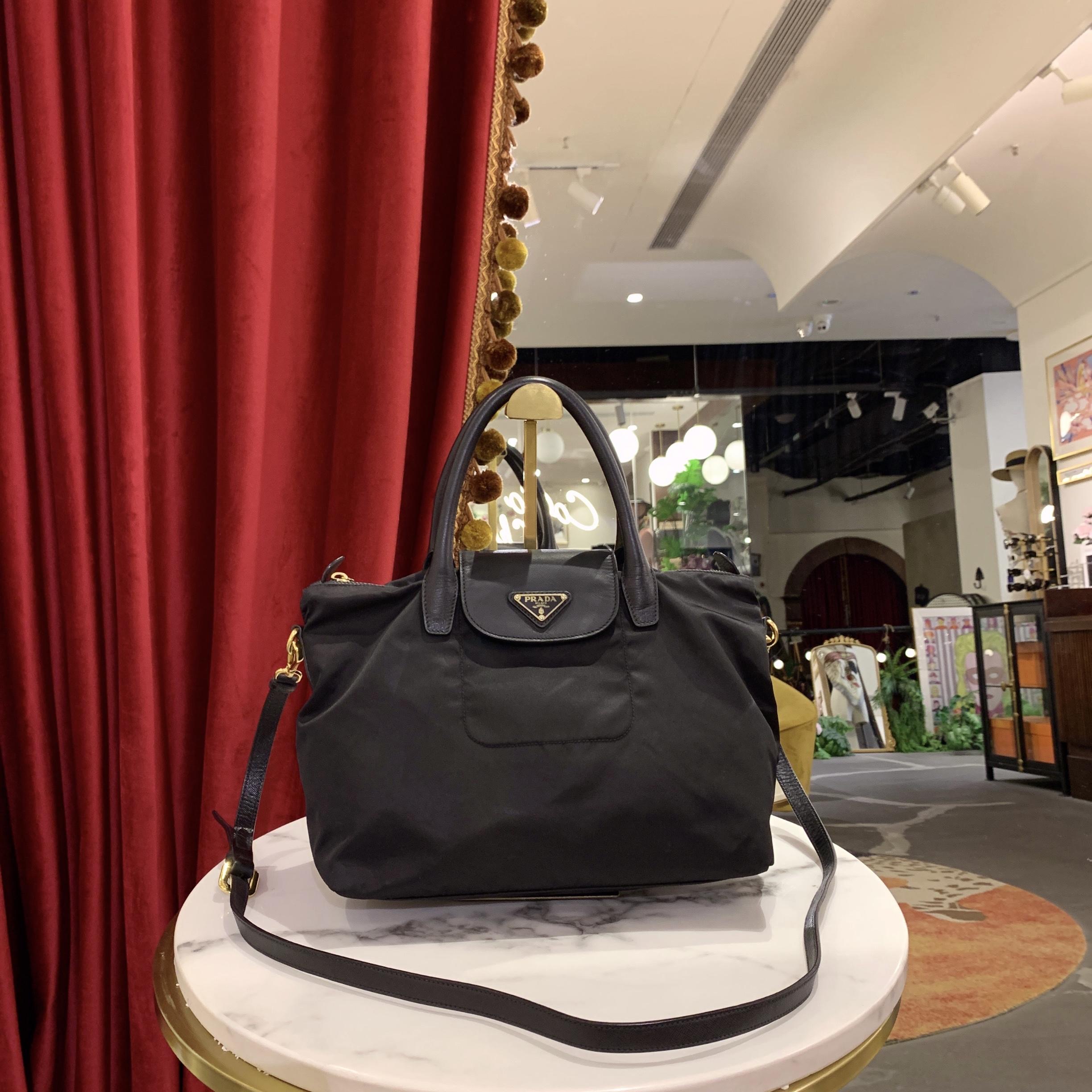 95新 Prada/普拉达 GGS 小七丨tote包黑金/97196792