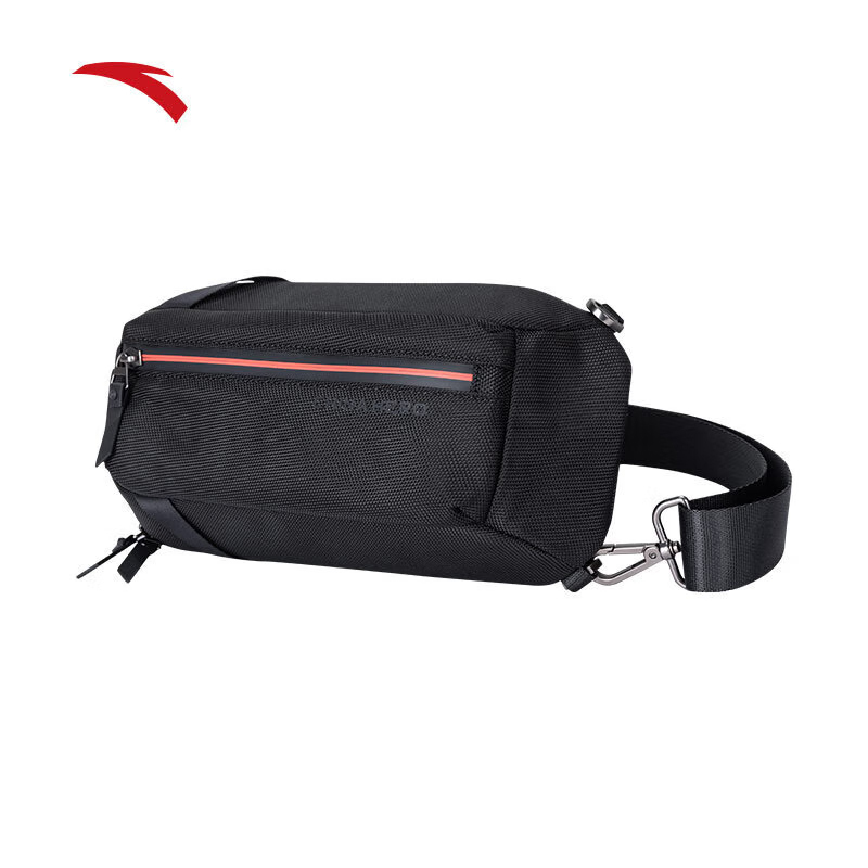 安踏拒水科技丨安踏胸包生物基防泼水运动斜挎包男款简约随身包