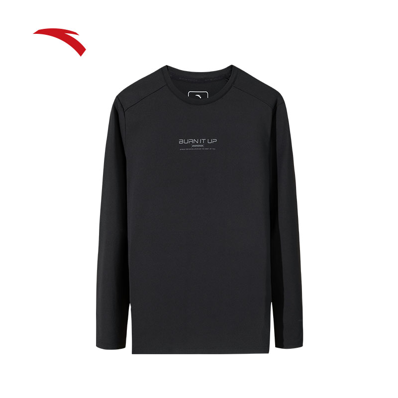 安踏长袖t恤内搭卫衣男士新款加厚保暖健身休闲跑步152517401