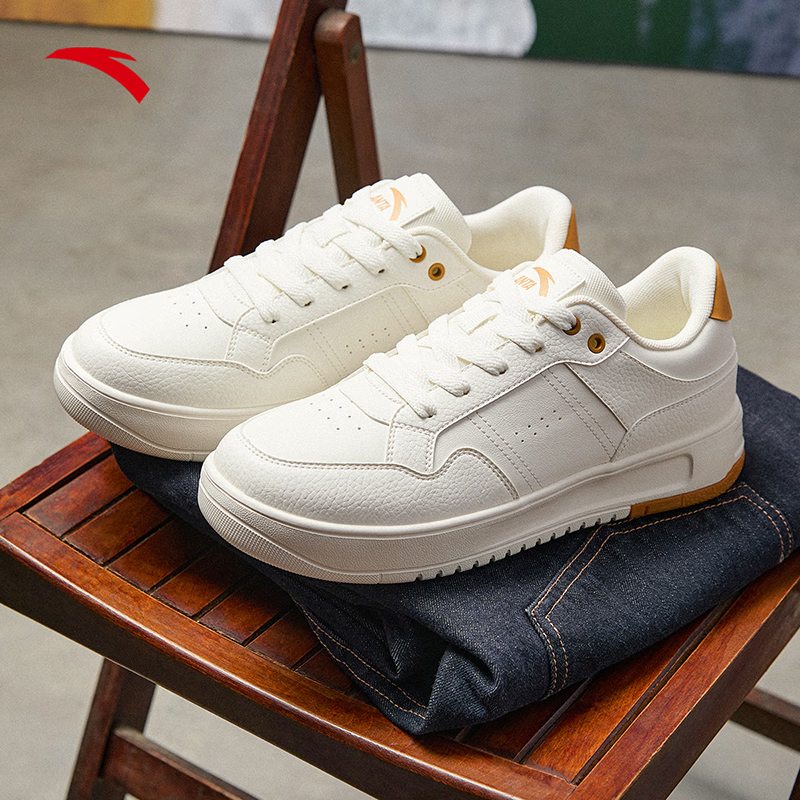 安踏破竹男女同款秋冬经典潮流休闲板鞋复古低帮运动鞋百搭透气