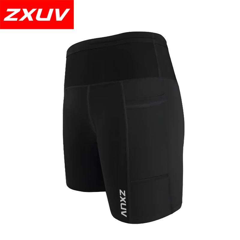 ZXUV新品2412新款袋鼠裤男款女款紧身亲肤压缩裤马拉松运动短裤