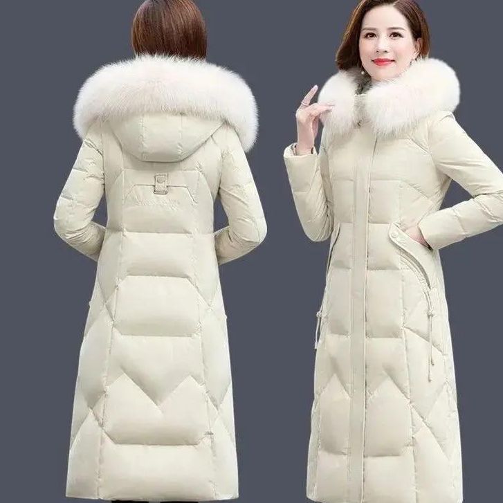 修身长款过膝新款秋冬2023韩版加厚羽绒棉服羽绒服女显瘦冬季