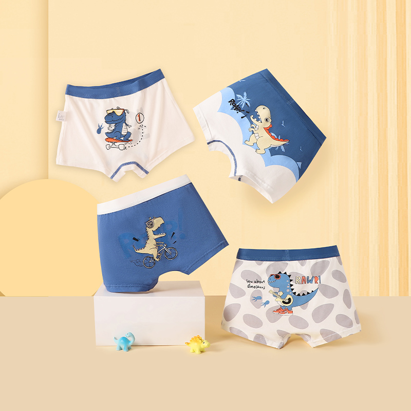 男孩子纯棉平角透气卡通纯棉内裤