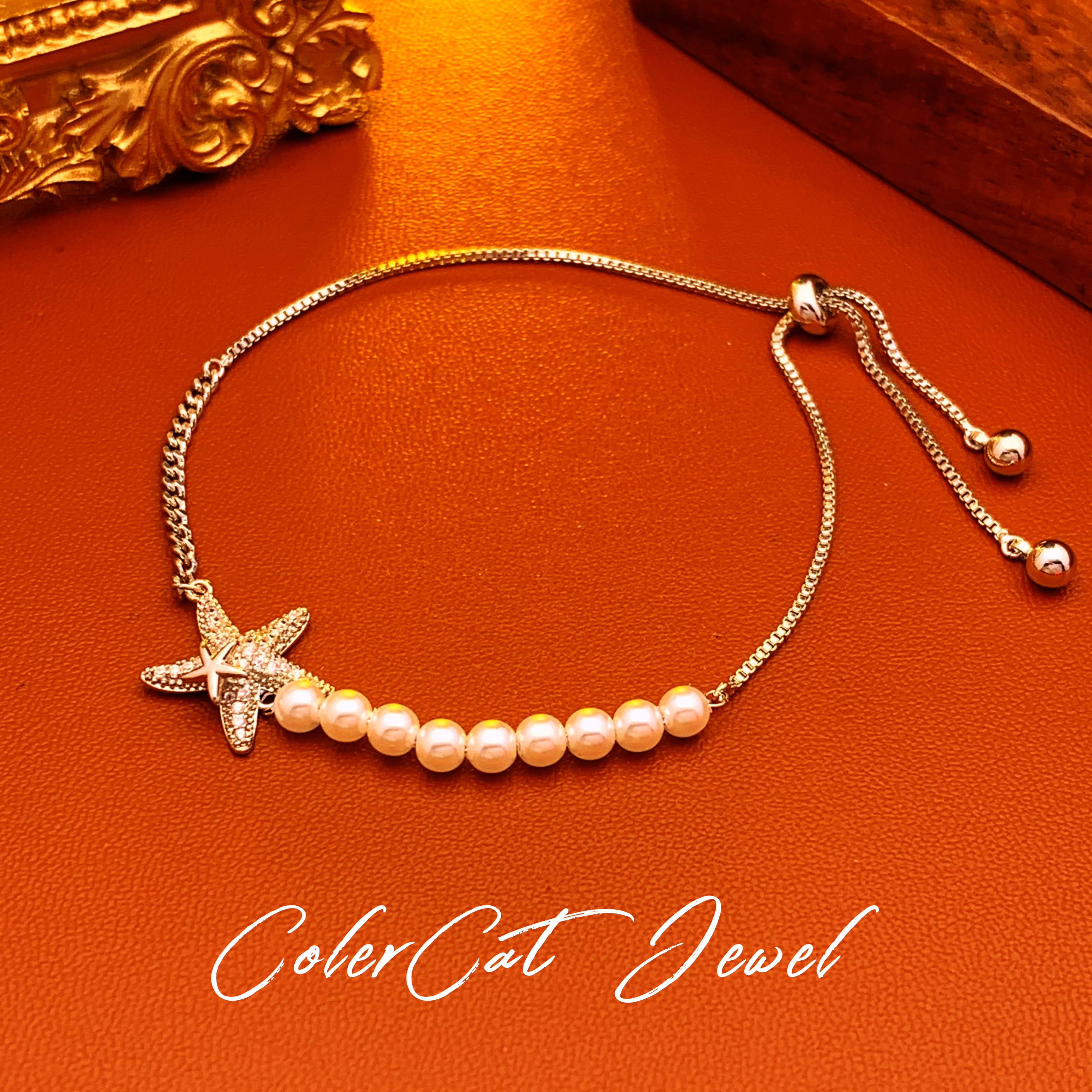 铜合金手链 S7038【星海密语】新款锆石海星珠珠拼接手链