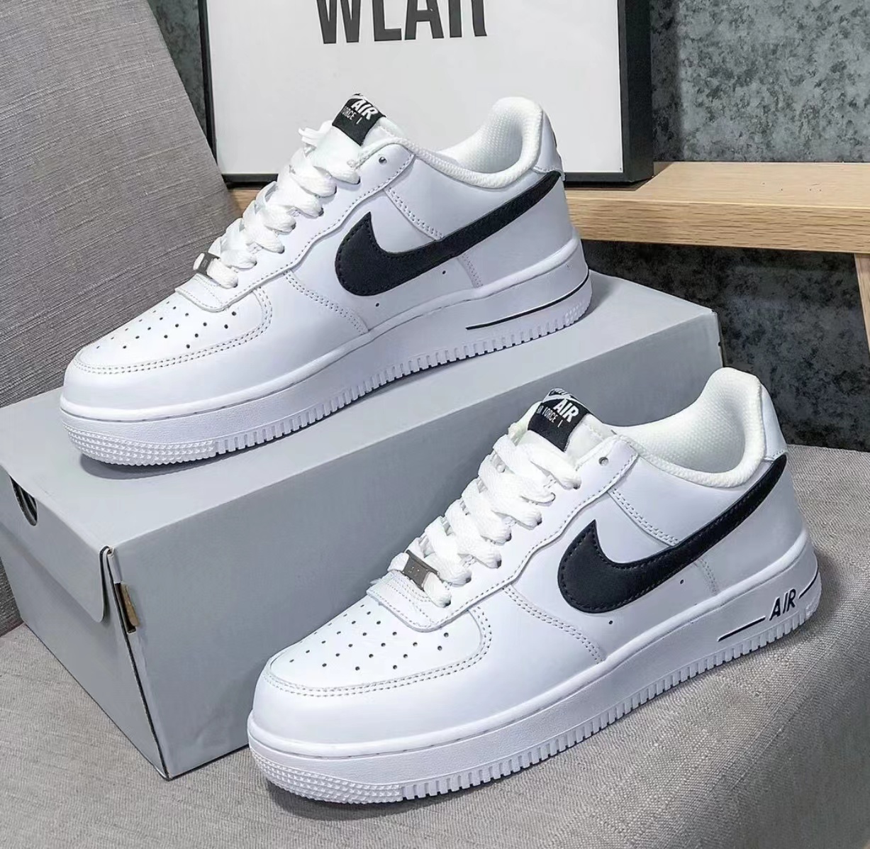 aj1男女鞋 Force 1 空军一号AF1纯白低帮运动休闲板鞋百搭运动鞋