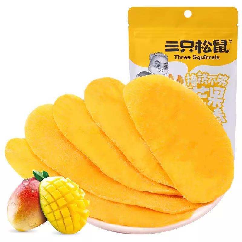 冬天囤货三只松鼠芒果干116g/袋装办公室零食蜜饯果脯水果干包邮