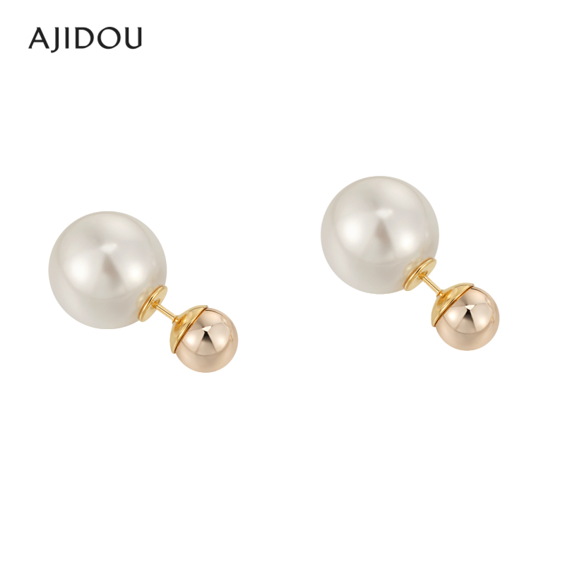 合金仿珍珠耳饰 AJIDOU阿吉豆复古优雅人造珍珠耳钉【ZYB】