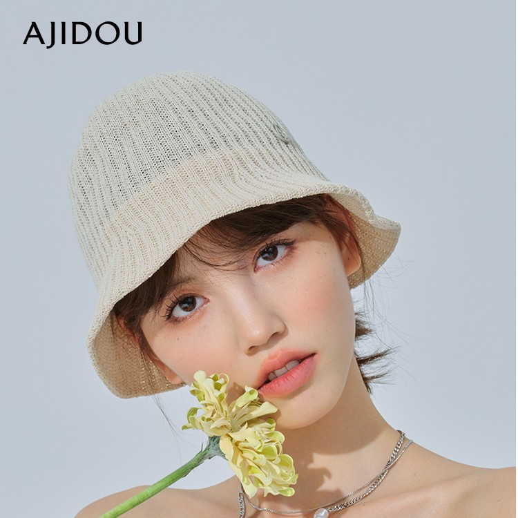 AJIDOU阿吉豆时尚潮流送礼风遮阳草帽小众轻奢小众设计送礼ins款