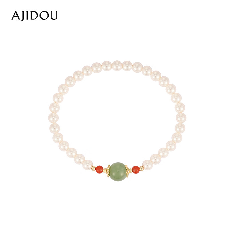 AJIDOU阿吉豆和田玉串珠手链休闲气质饰品【ZY】