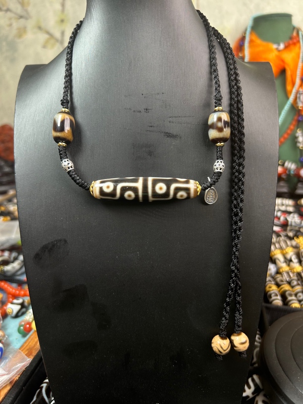 【东宫】行运张奎古法折线十二眼大器型玛瑙锁骨链（四寺加加）