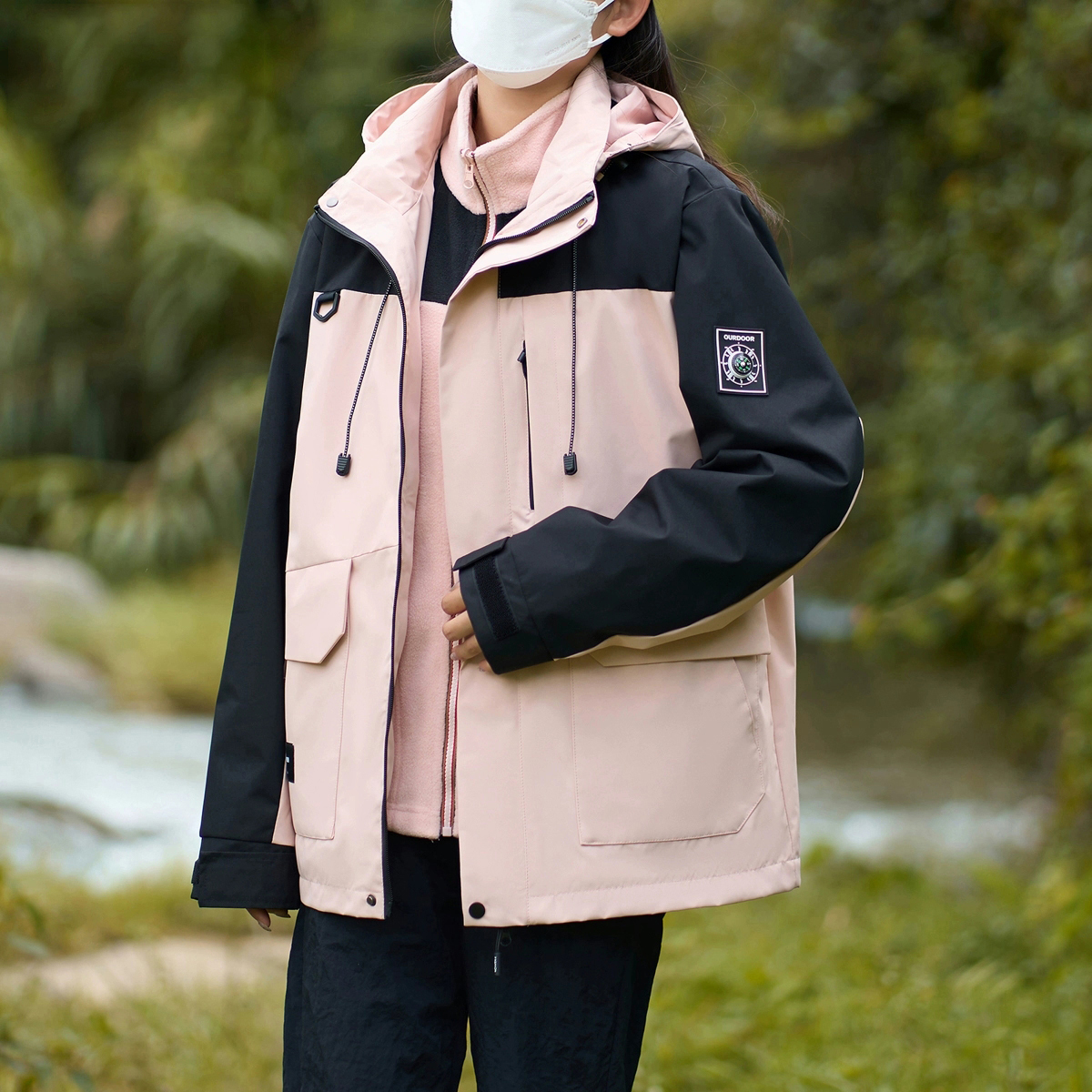 TANKEZHE【百城万象】冲锋夹克三合一防风登山保暖可脱卸外套