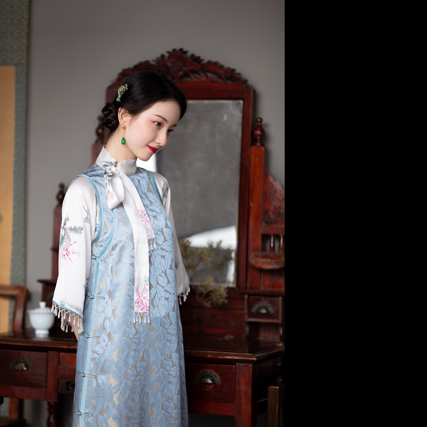 千山雪丨春夏款中式民国风改良旗袍日常气质旗袍式连衣裙年轻