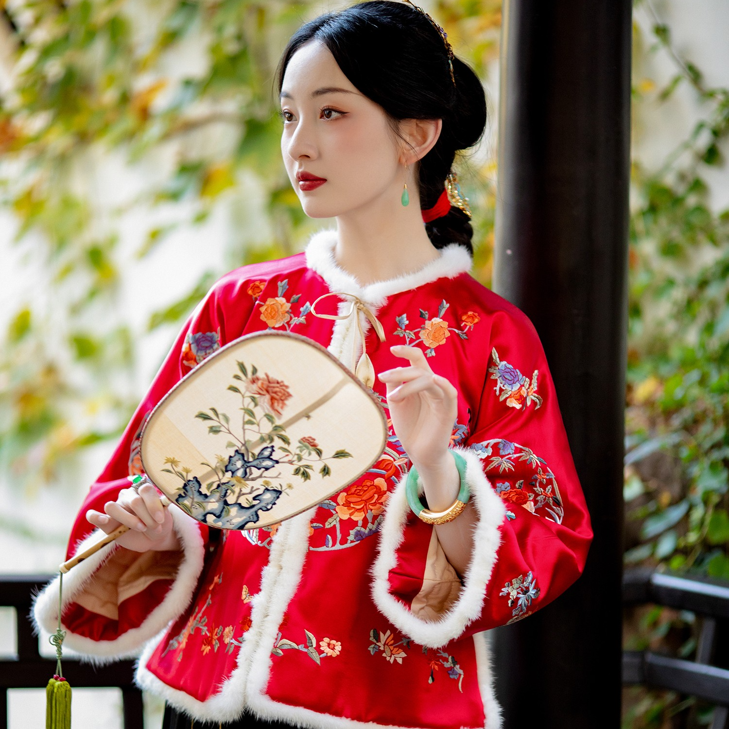 团花颂喜丨一城风絮冬款丨重工绣花复古民国风对襟中式上衣袄外套