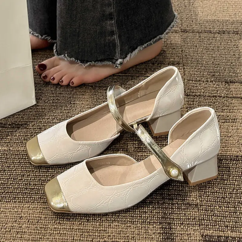 69-159听主播提示下单小众时尚轻奢百搭软底四季真皮女鞋仙女风