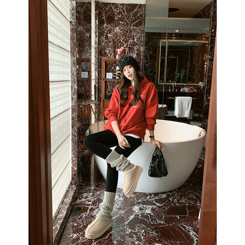 美洋MEIYANG 暖宝宝打底裤 冬季扛把子！加绒保暖修身九分小脚裤