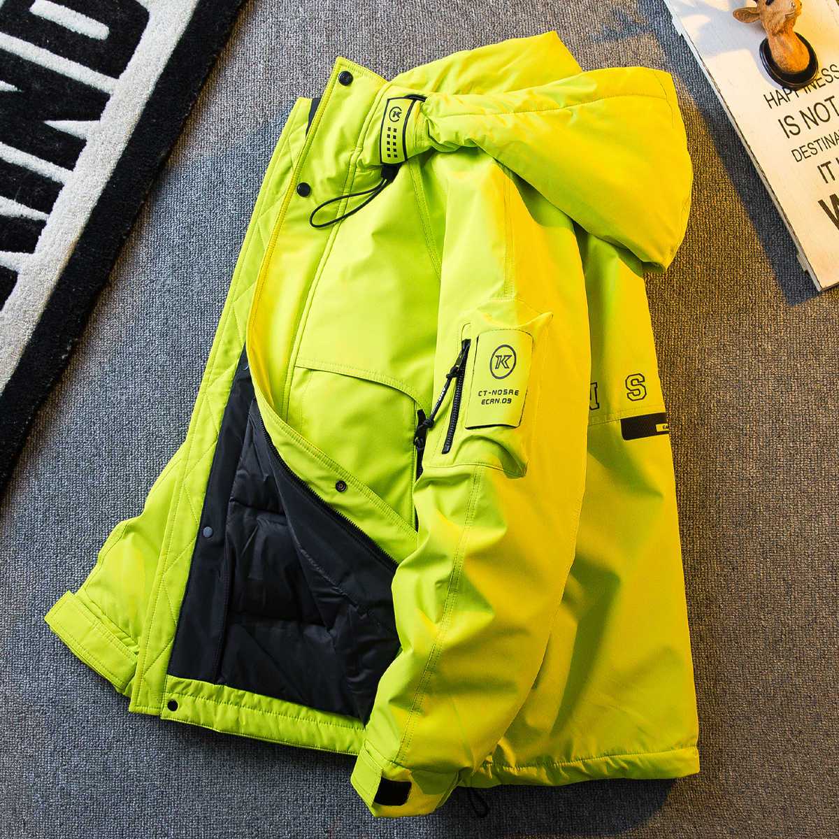 春秋男装冬季户外石墨烯机能棉服男潮牌保暖加厚外套滑雪服冲锋衣