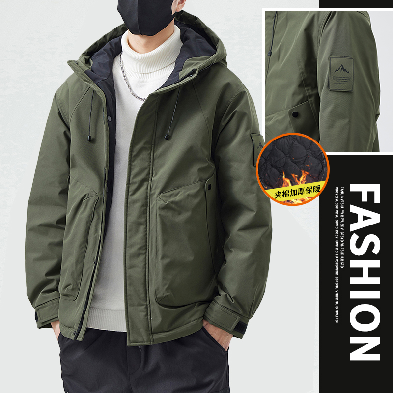 【艾格】男女款棉服冬季新款山系户外运动连帽时尚潮流加厚保暖外套