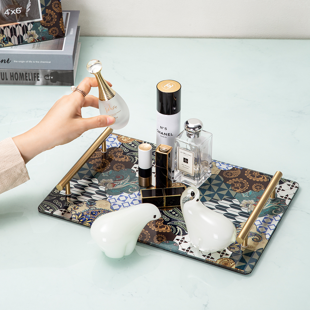 长方形水果盘托盘茶几家用早餐茶点收纳盘茶盘客厅家用食物托盘