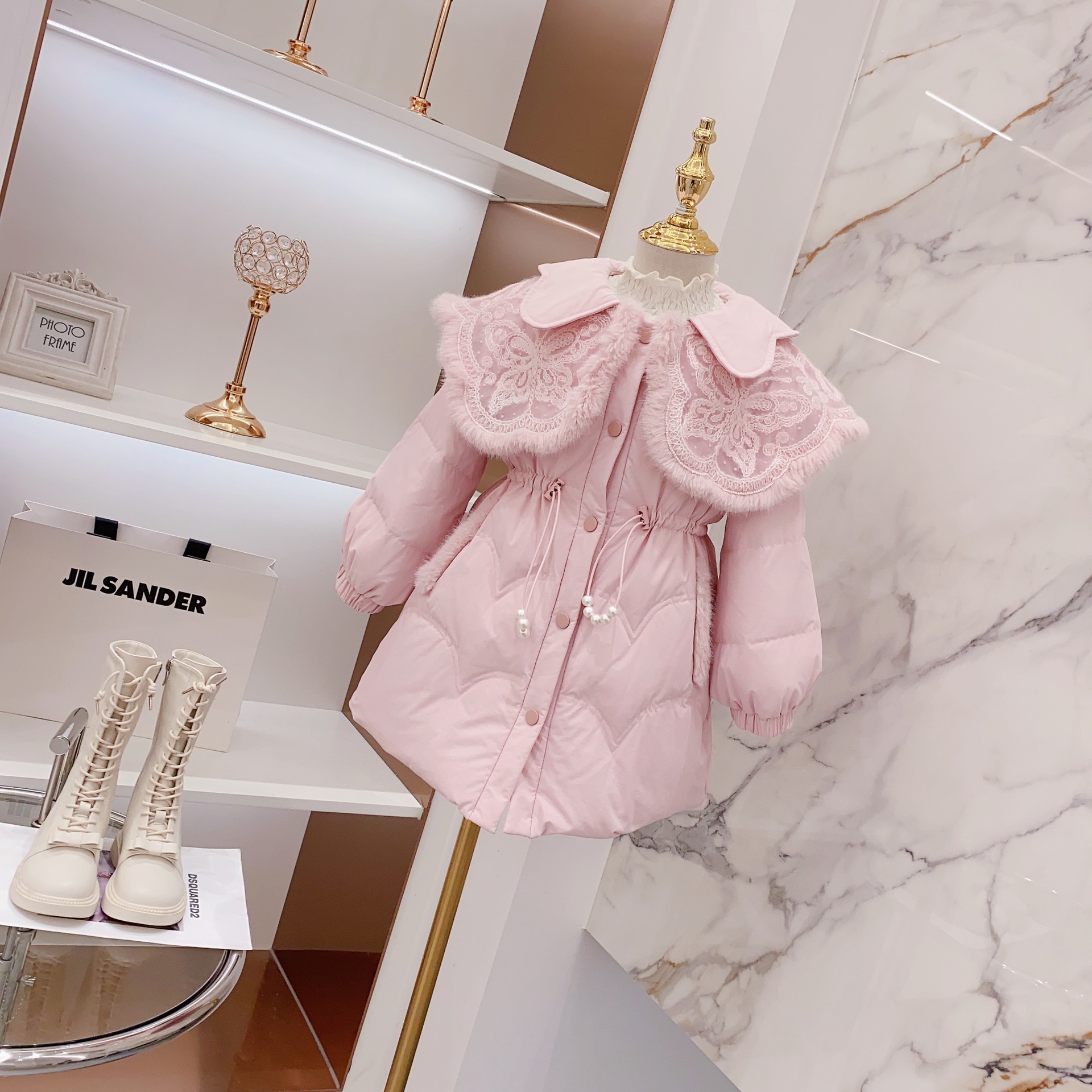 女童绒服2022冬款新品90绒三防古风长款儿童绒服童装一件代发