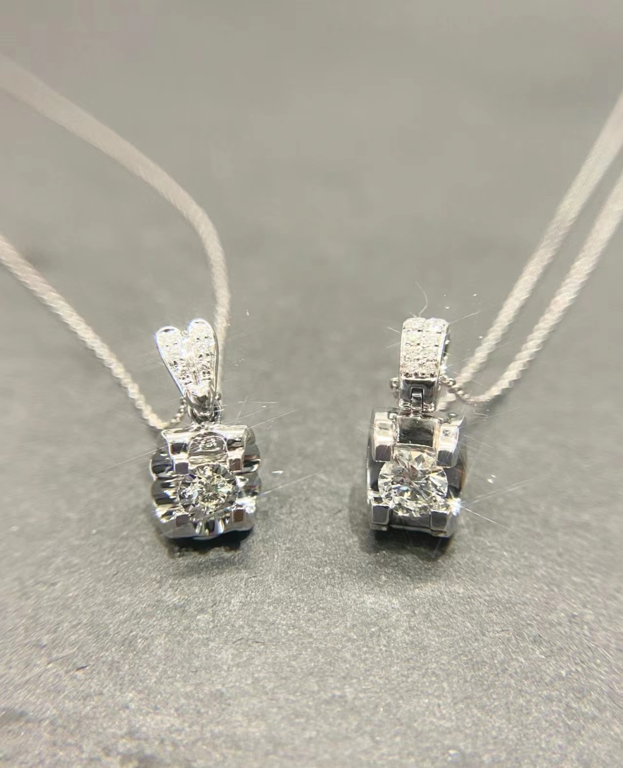 925银莫桑石银制品 项链【微镶牛头吊坠】D色莫桑石经典简约时尚