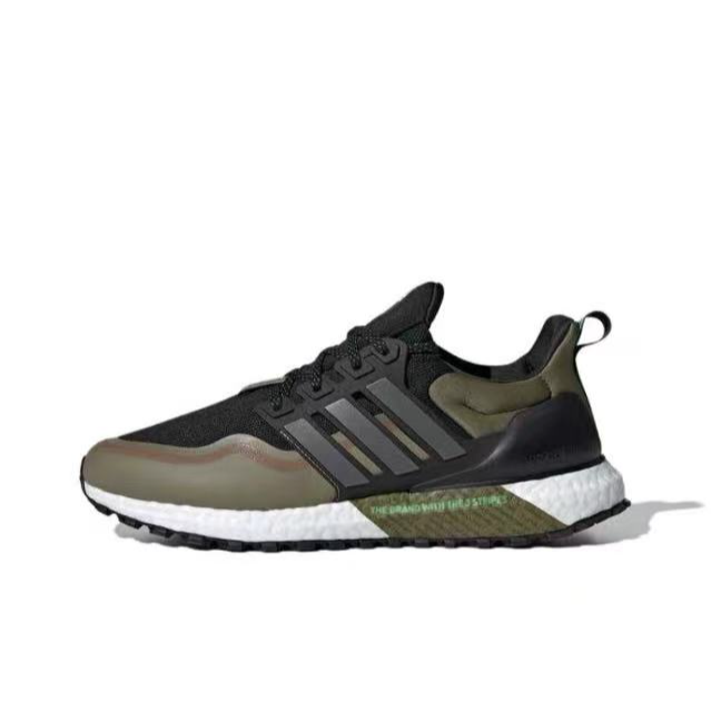 adidas ULTRABOOST舒适百搭防滑耐磨低帮跑步鞋男款绿色jq4771