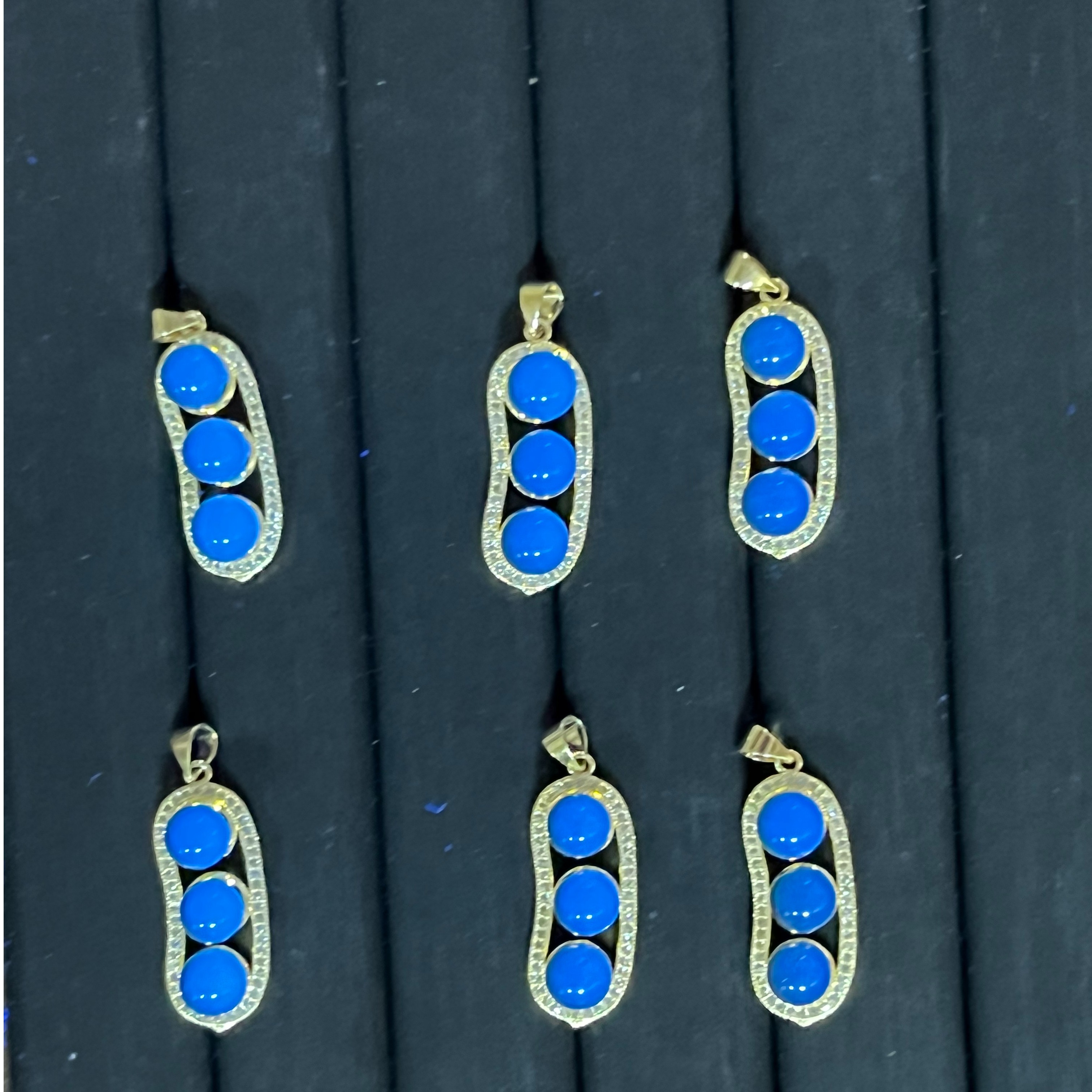 高端天然墨西哥蓝珀吊坠福禄百搭时尚女士女王范儿素款彩色精致