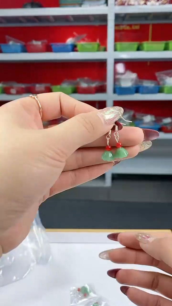 【闪购商品】和田玉（碧玉）耳饰银S925镶嵌9141