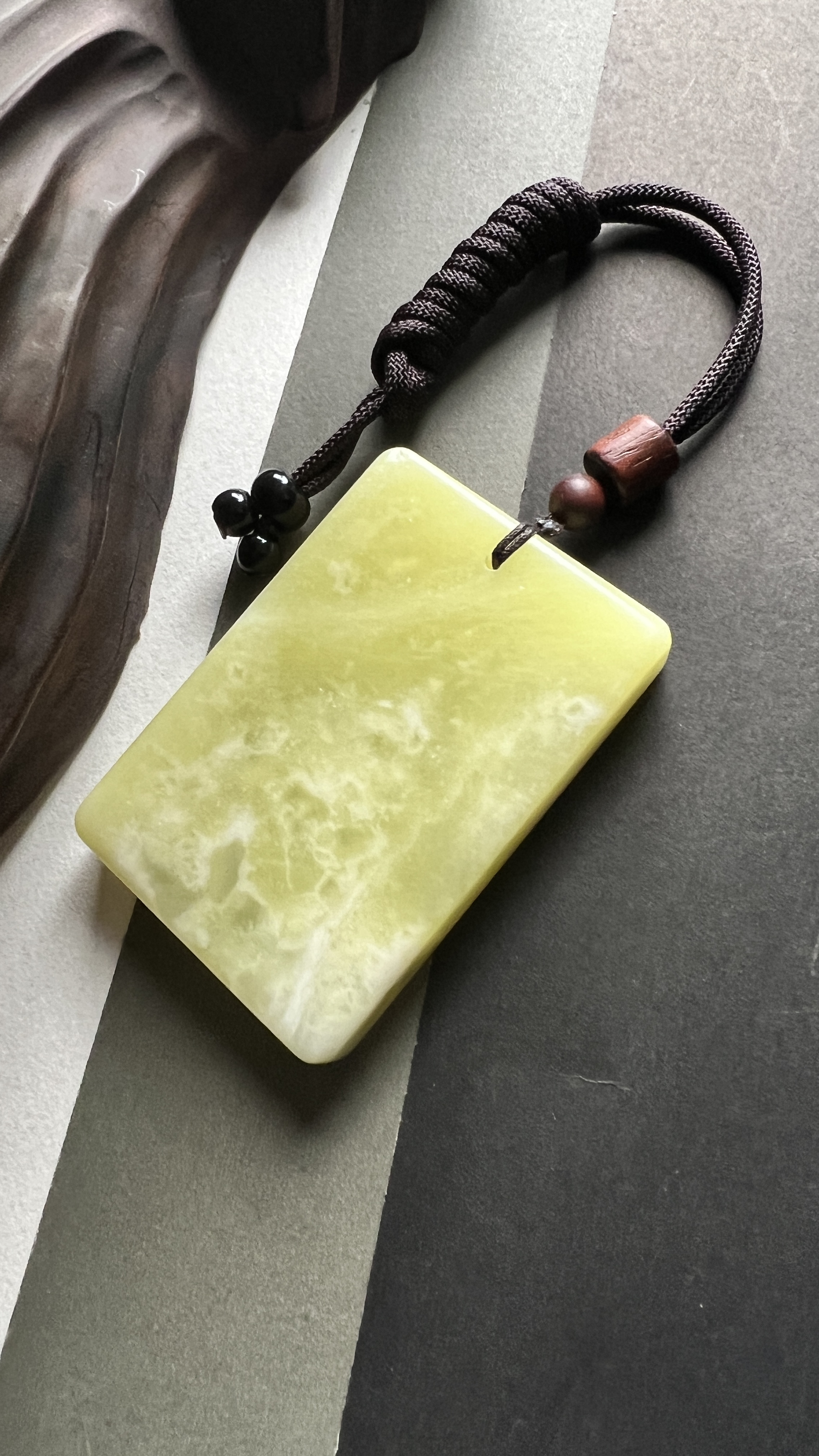 【臻玉阁】ZYG-090黄金玉无事牌约40*60mm【多样性发货发其一】