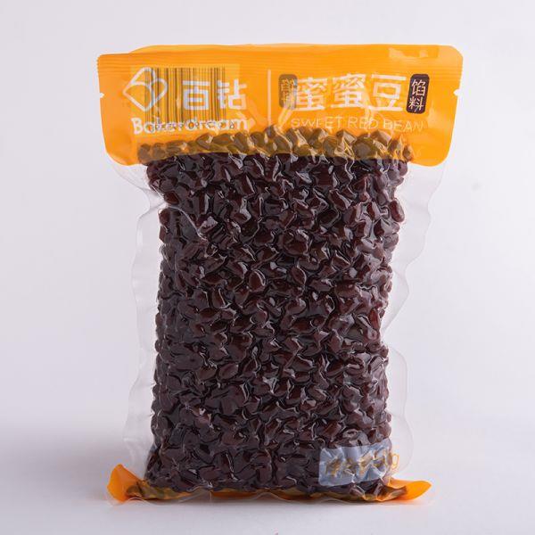 百钻蜜蜜豆红小豆烘焙即食熟小红豆粒糖蜜豆奶茶店专用小包装500g