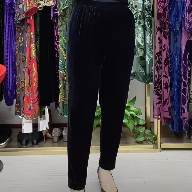 桑蚕丝裤子88A9002小脚裤