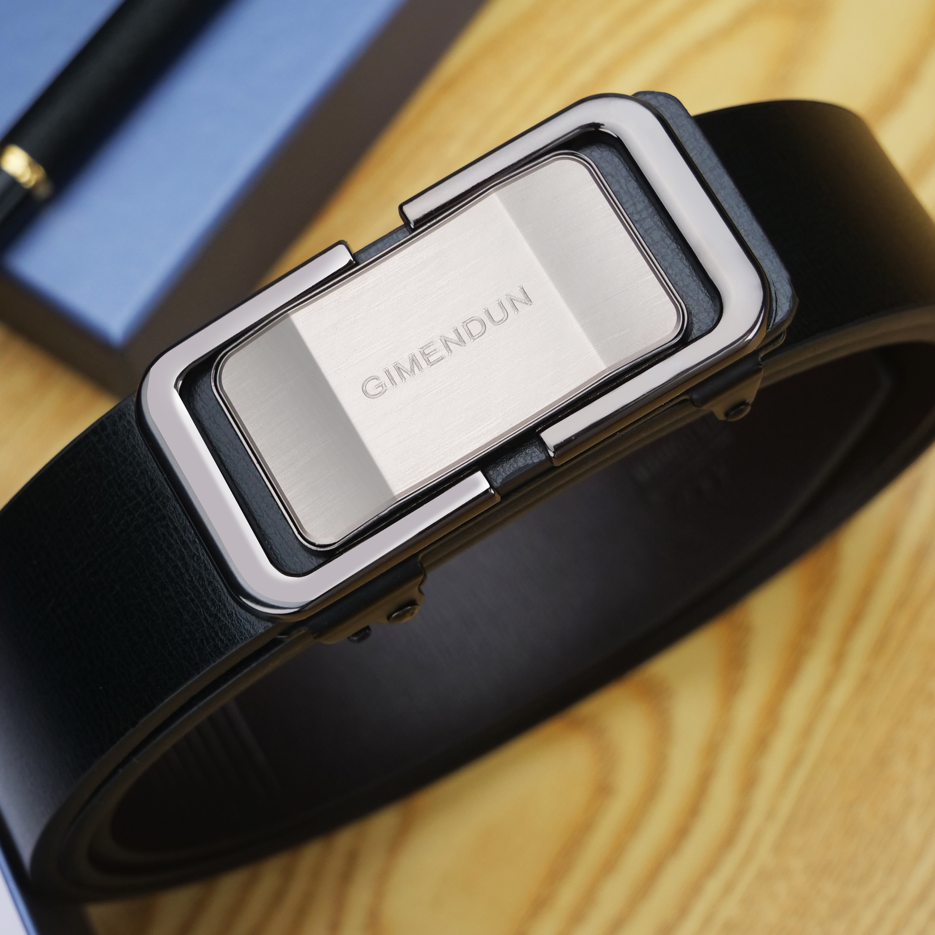 男士真牛皮皮带无牙自动扣真皮腰带潮时尚高档裤腰带中年潮流百搭