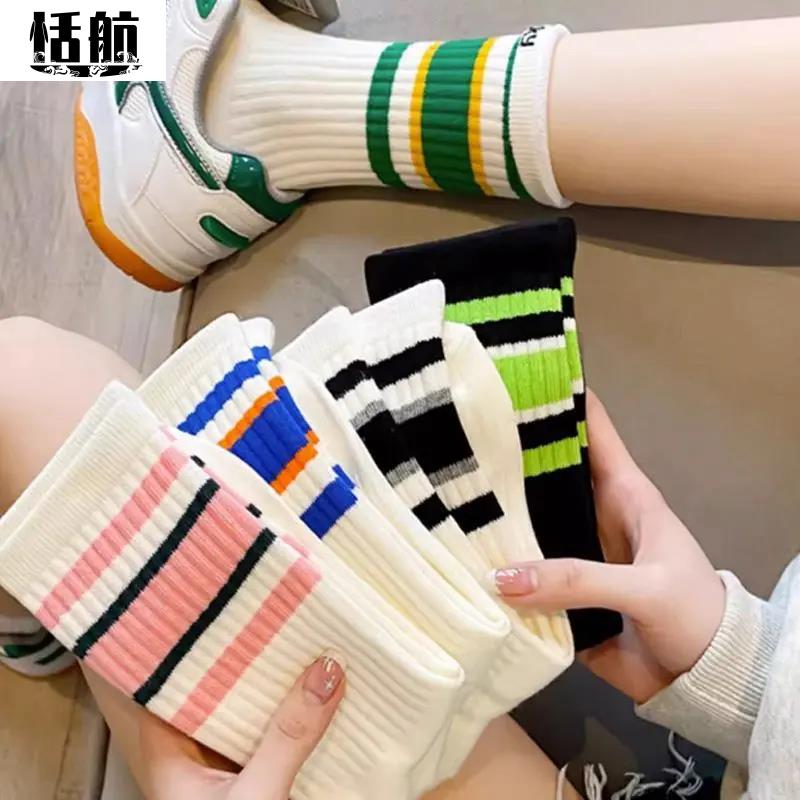 秋冬加厚防臭袜百搭女袜鲨鱼库搭配中筒时尚简约ins潮情侣学生