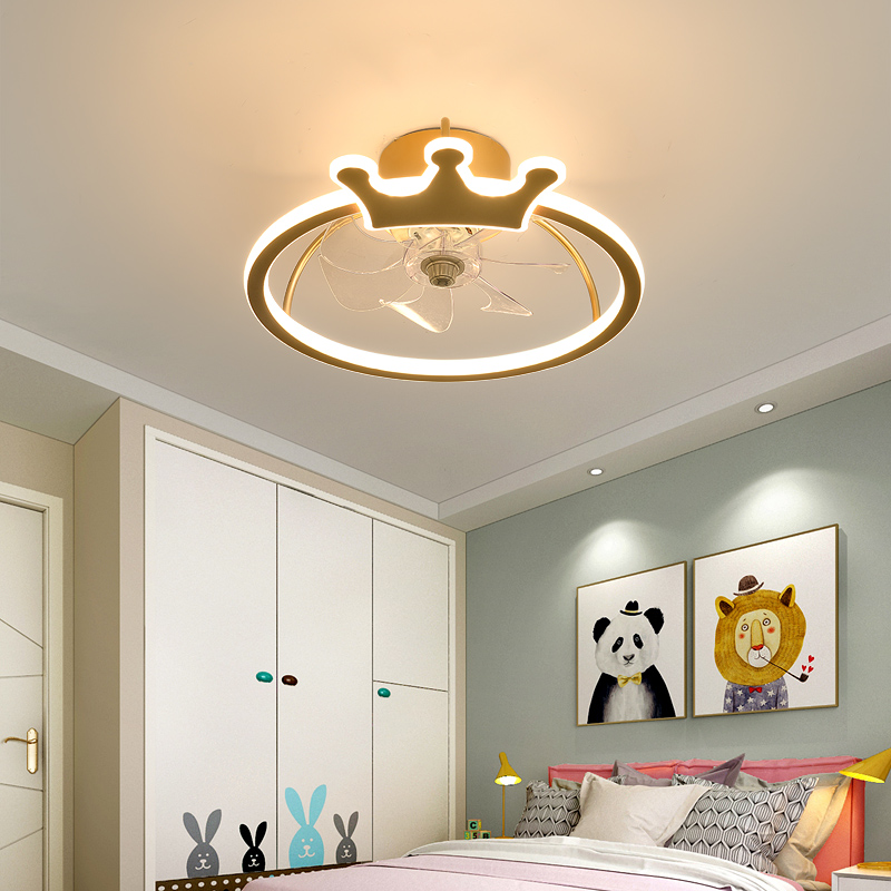梦幻儿童房风扇灯卧室男孩女孩风扇灯2023年新款网红吸顶卧室风扇