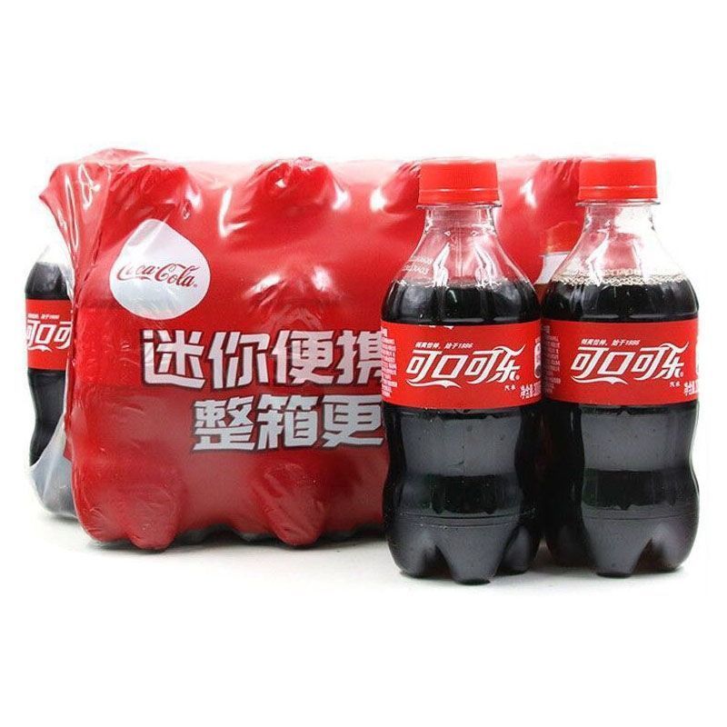 可口可乐300ml*6瓶碳酸饮料迷你小可乐汽水整箱批发经典精美分享l
