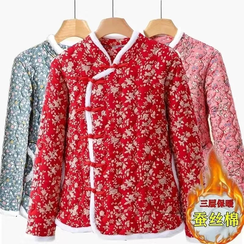 150-300斤加肥加大码网红东北大花棉袄宝妈棉袄碎花复古加绒