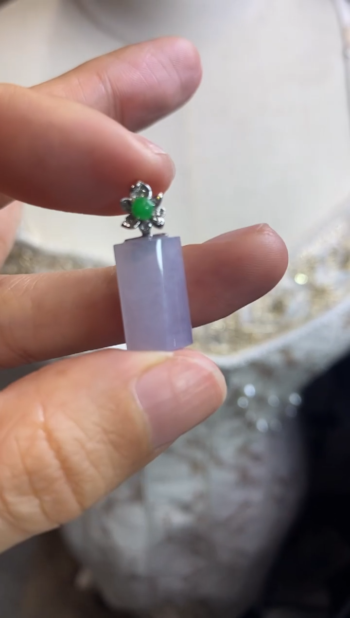 【闪购商品】翡翠镶嵌吊坠18K金镶嵌38|780