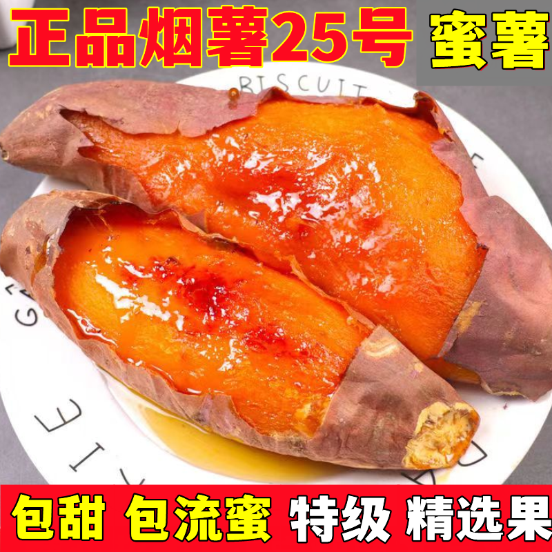 山东烟薯25号红薯烤地瓜心糖稀软瓤流油密暑大小蜜薯5斤