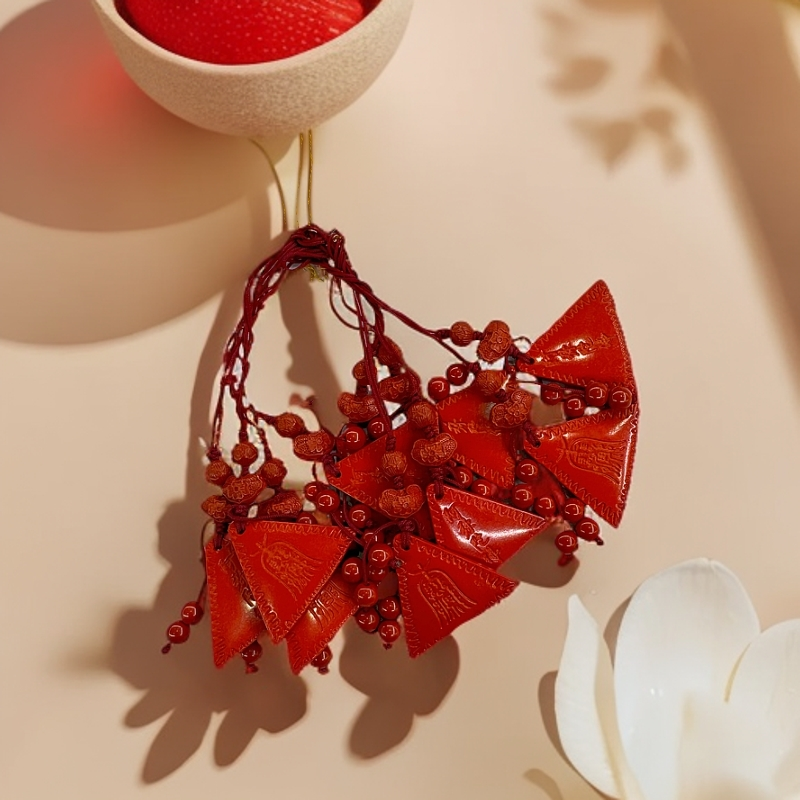 天然辰砂111（库存处理）朱砂手机链包挂设计款Y2161多性发其一百搭