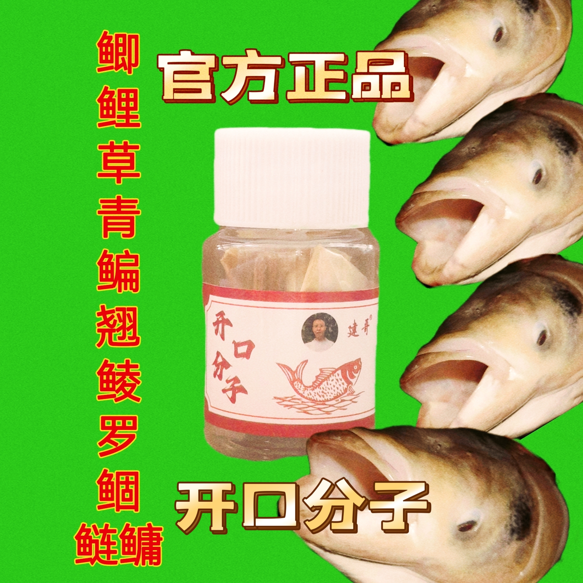 【开口分子】建哥钓鱼鲫鲤草青鳊鲴鲢鳙开口分子5克/瓶