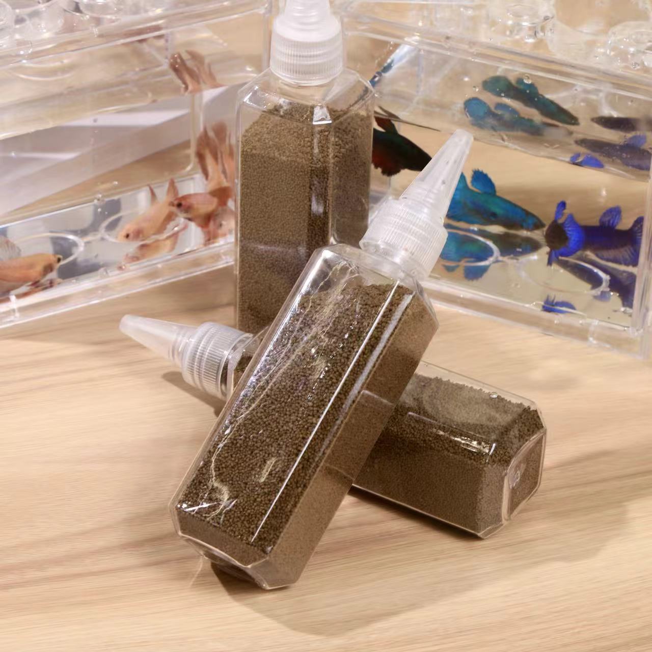 吉罗鱼商自用高蛋白鱼饲料发色增艳 上浮型小颗粒 瓶装