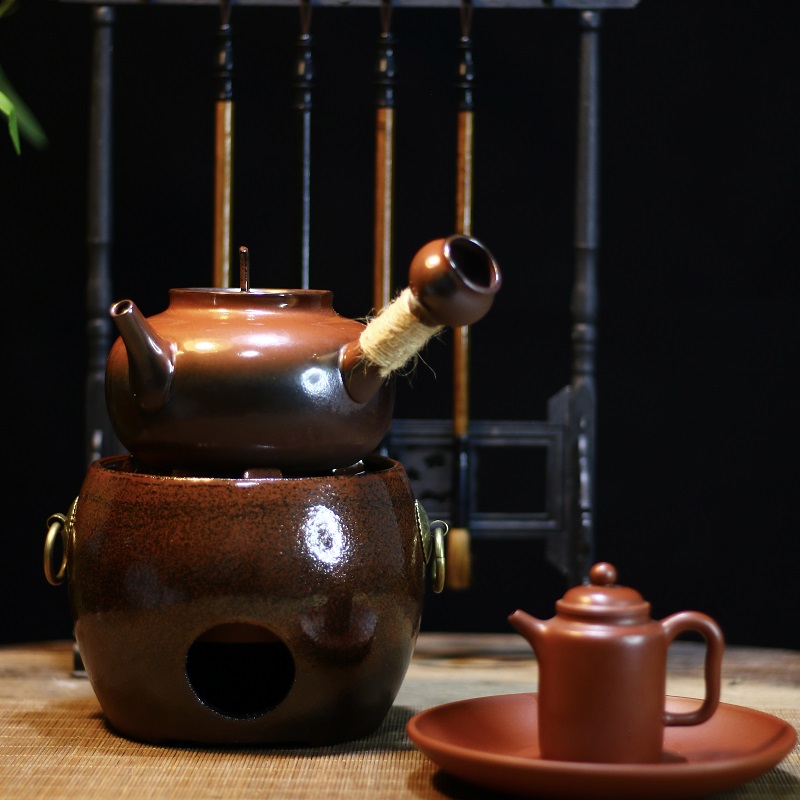 【晴紫阁】潮州工夫窑变炭炉煮茶炉烧水炉橄榄炭炉户外炉煮茶窑变炉