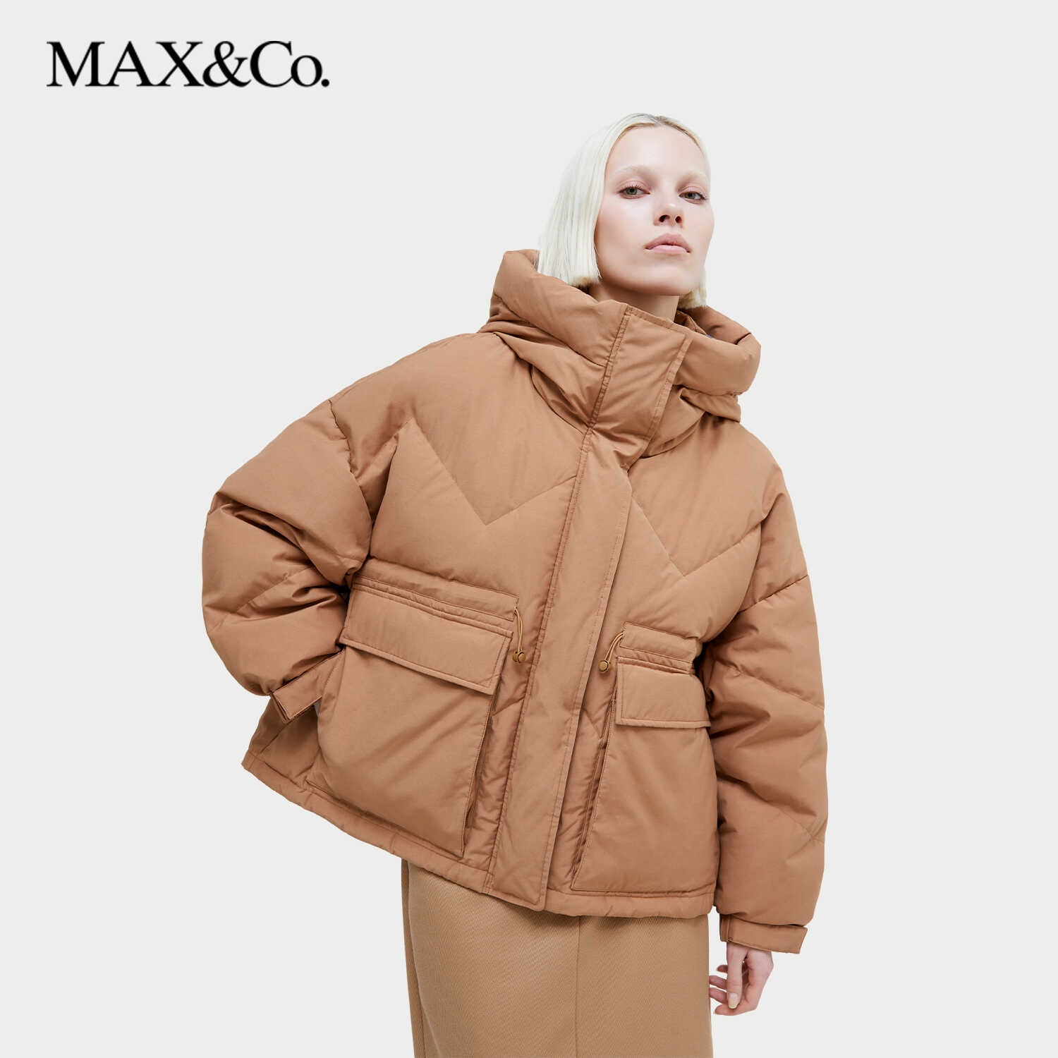 MAXCo.秋冬女装工艺棉宽松版型羽绒夹克6486044402